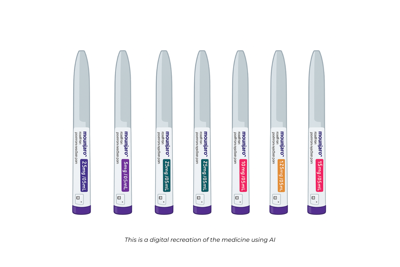 Box of Mounjaro (tirzepatide) injection pens for diabetes and weight management