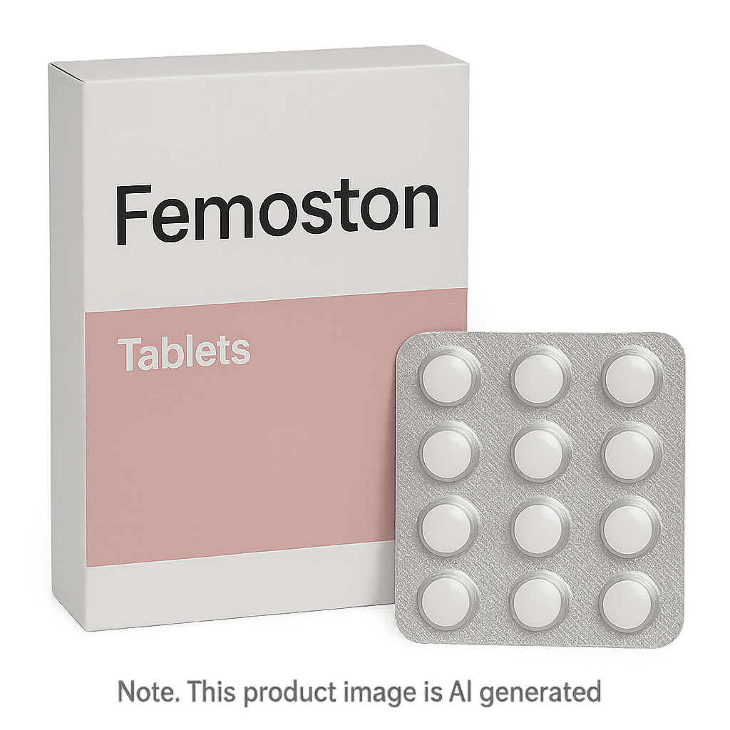 Box of Femoston Tablets for menopausal HRT